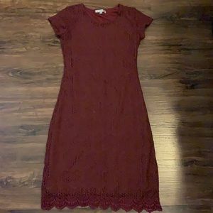 COPY - DE collection maroon dress knee length size 6